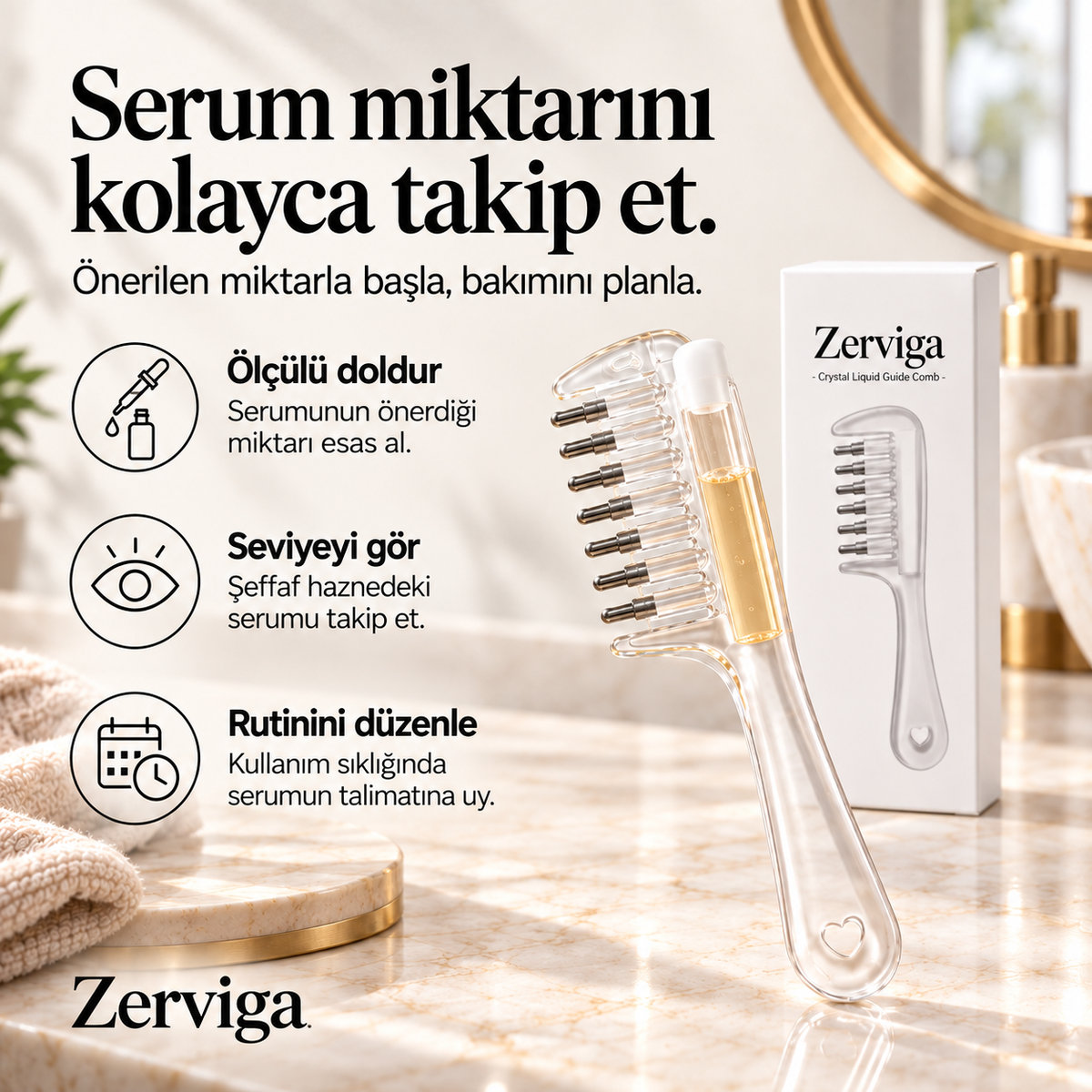 Zerviga Kök Serum Tarağı