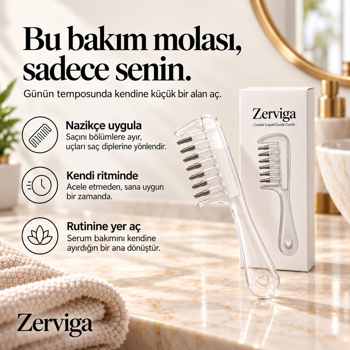 Zerviga Kök Serum Tarağı