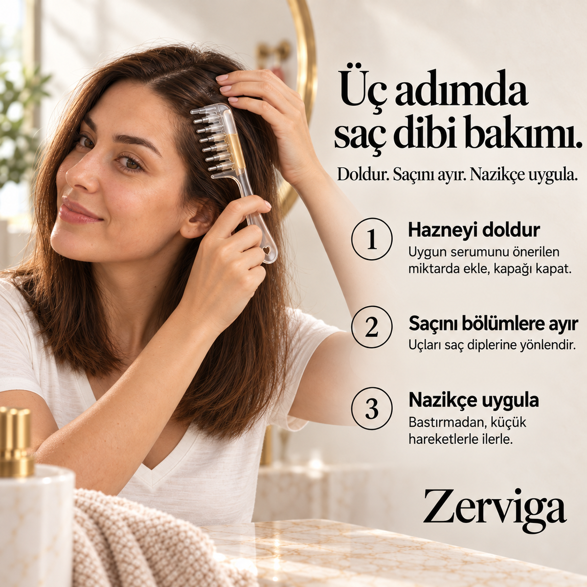 Zerviga Kök Serum Tarağı